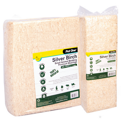 Pet One Small Animal Bedding Silver Birch Shavings 1kg
