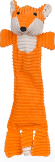 Patchwork Pet Dog Toy - Corduroy Flat Orange Fox 51cm