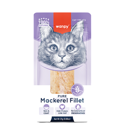 Wanpy Cat Treat Mackerel Fillet 25g