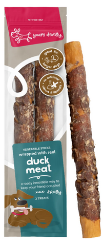 Yours Droolly Duck Wrap Sticks Lge 2pk