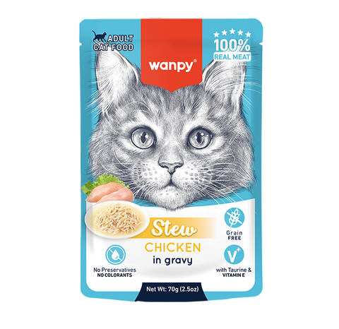 Wanpy Cat Wet Chicken Stew Pouch 70g