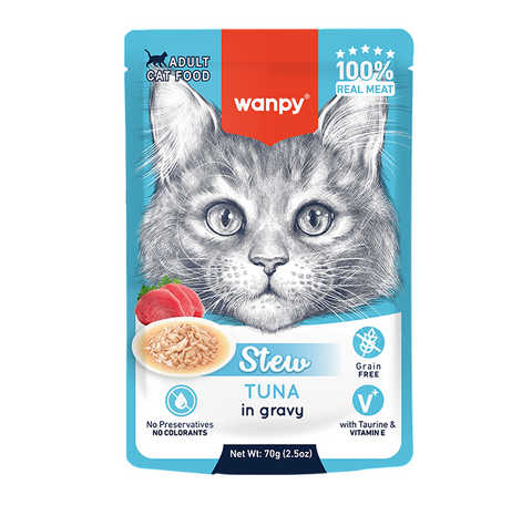Wanpy Cat Wet Tuna Stew 70g Pouch 10pk Box