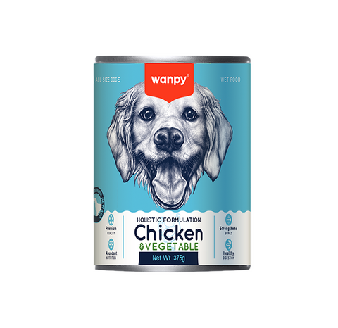 Wanpy Dog Wet Chicken and Vegetable Canned 375g