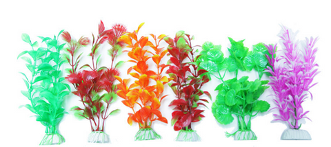 Aqua One Plastic Plant - 6pk Mixed Small