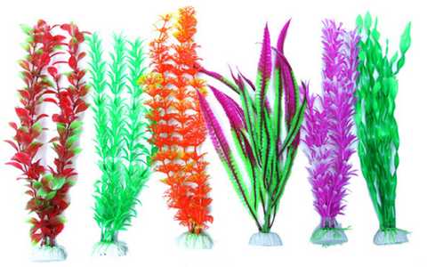 Aqua One Plastic Plant - 6pk Mixed Large