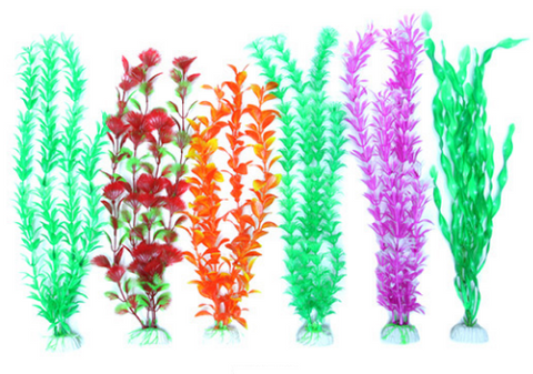 Aqua One Plastic Plant - 6pk Mixed Extra Large