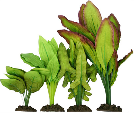 Aqua One Silk Plant - 4pk Mix 5 24121; 24115; 24114; 24103