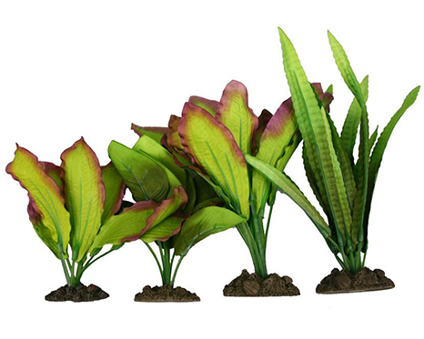 Aqua One Silk Plant - 4pk Mix 3 24111; 24103; 24116; 24101