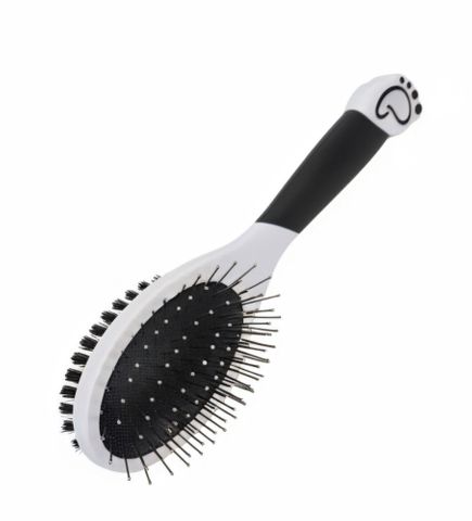 Pet One Grooming - Combo Bristle & Metal Pin Brush Large