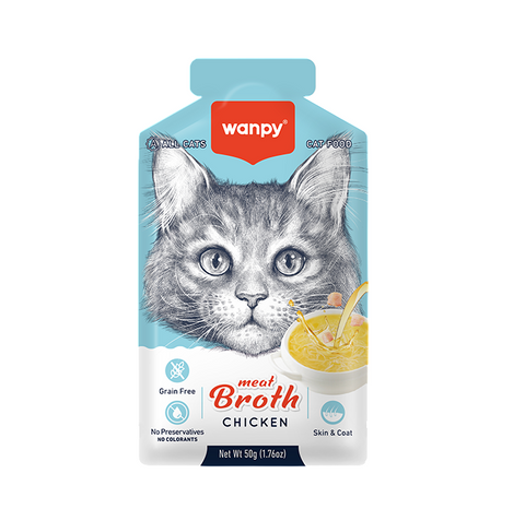 Wanpy Cat Wet Meat Broth - Chicken 50g