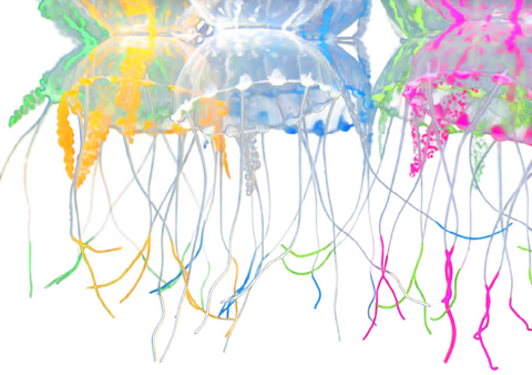 * Aqua One Ornament - Floating Jellyfish Large 3pk