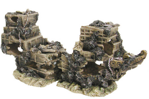 Aqua One Ornament - U330 Shipwreck Medium (2/set) 43x21cm