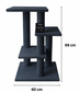 Tigga Cat Scratch Carpet Tree Napier Slate 48 x 48 x 98.5cm