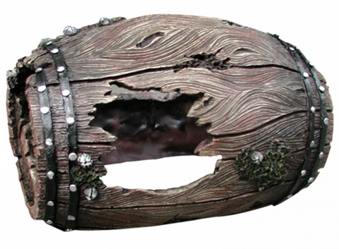 Aqua One Ornament - Barrel With Holes & Studs Large 27x22x29cm