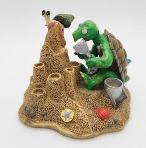 Exotic Aquarium Ornament - Sand Castle Turtle