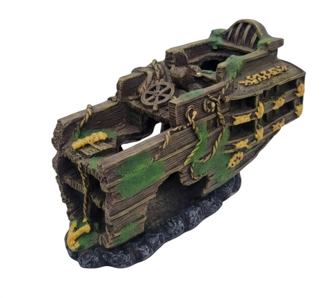 Brooklands Ornament - Sunken Wreck Stern 21x9x23cm