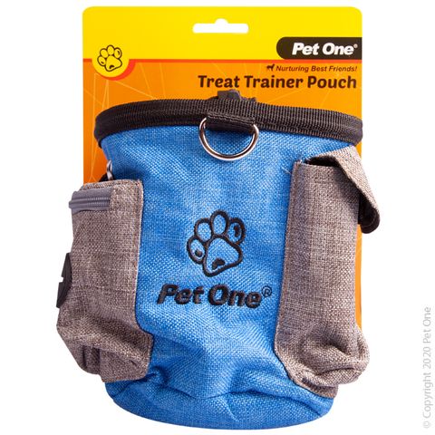 Pet One Trainer Treat Pouch Grey/Blue