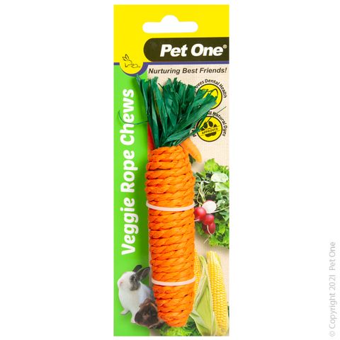 Pet One Veggie Rope Chews - Carrot