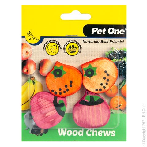 Pet One Wooden Chews For Small Animal 4pk - Small