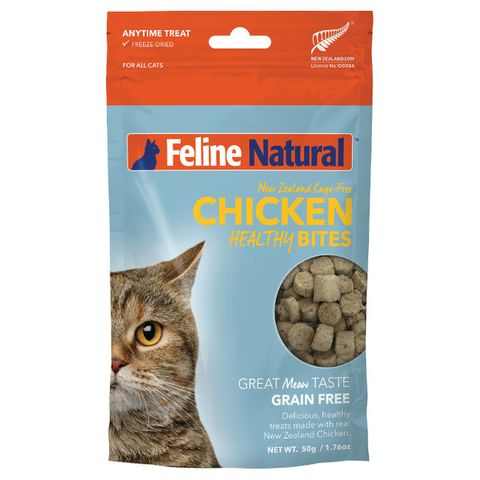 Feline Natural Freeze Dried Chicken Healthy Bites 50g