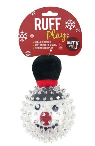 Ruff Play Plush Christmas Snowman Ball