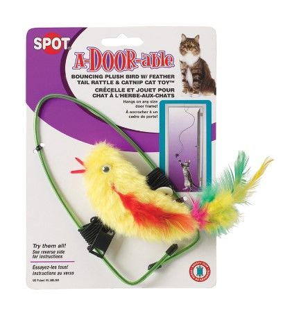 Spot-A-Door-Able Cat Toy - Plush Bird