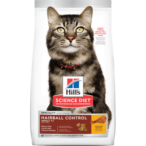 Science Diet Cat Adult 7yrs+ Hairball Control 2kg