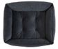 Indie & Scout Velvet Square Bed  Small Slate 55x45x24cm