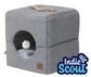 Indie & Scout Foldable Cube Bed Charcoal 40x40x40cm