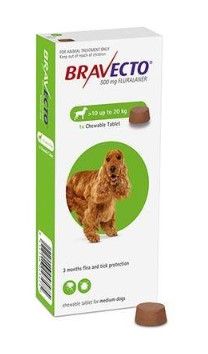 Bravecto Tablet Medium Dog 10 20kg 1pk Petsmart.nz