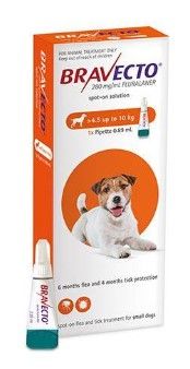 Bravecto Dog Spot On 4.5kg-10kg 6monthly 1pk