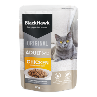 Black Hawk Cat Adult Chicken & Gravy 85g