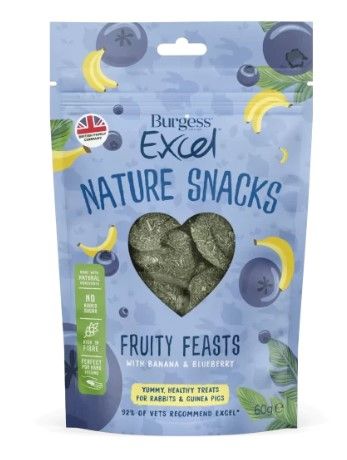 Burgess Excel Nature Snacks Fruity Feasts Treat 60g