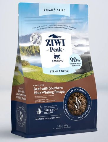 Ziwi Peak Steam & Dried Cat Food - Beef 800g