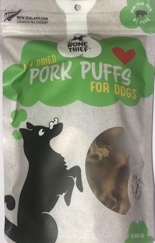 The Bone Thief Pork Puffs Treats 40g