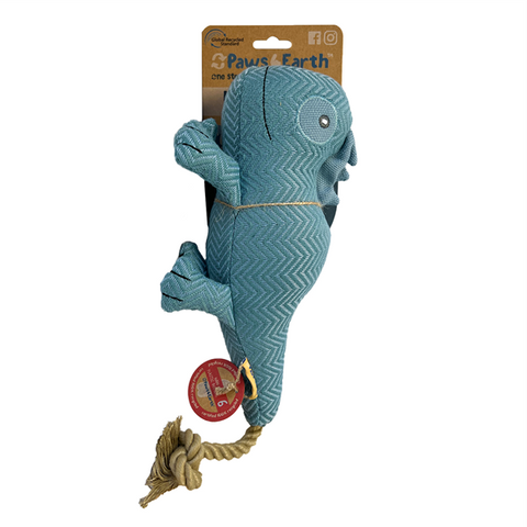 Paws 4 Earth Dog Toy Gecko Rope Tail