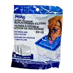 Zeus Mini Dog Fountain Replacement Filter 3pk