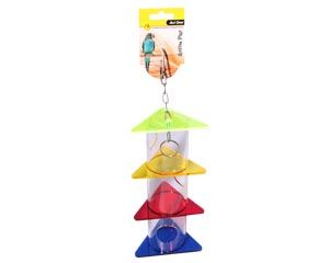 Avi One Bird Toy - Acrylic Foraging Triangle Stack Small 30.5cm