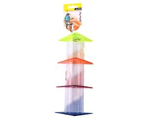 Avi One Parrot Toy - Acrylic Foraging Triangle Stack Large 34cm