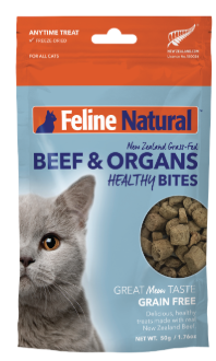 Feline Natural Freeze Dried Beef & Organs Healthy Bites 50g