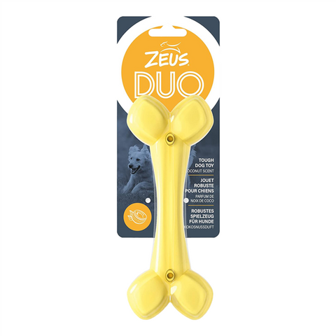 Zeus Duo Dog Bone Yellow - Coconut Scent 18cm