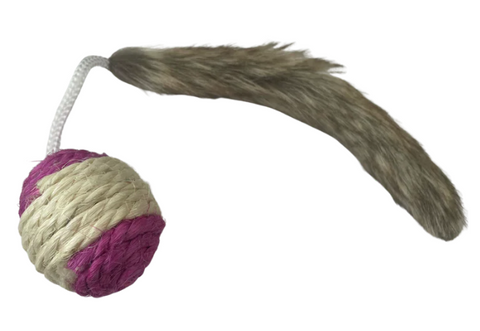MoPetPet - Sisal Ball with Furry Tail