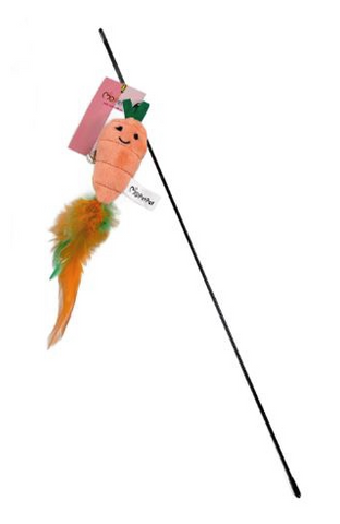 MoPetPet - Carrot with Feather Cat Dangler 45cm