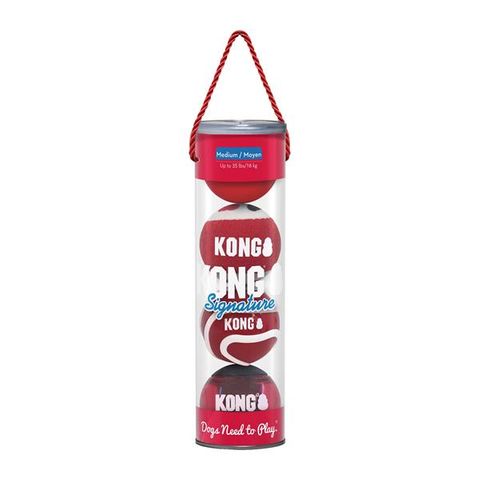 Kong Signature Balls Assorted - Medium 4pk