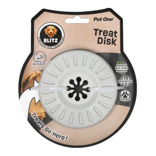 Pet One Dog Toy - Blitz Rubber Treat Disk Grey