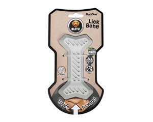 Pet One Dog Toy - Blitz Rubber Lick Bone Grey  M