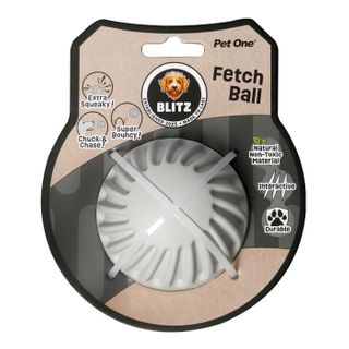 Pet One Dog Toy - Blitz Rubber Fetch Ball Grey  M