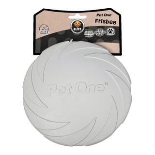 Pet One Dog Toy - Blitz Rubber Frisbee Grey