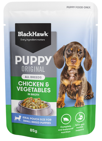 Black Hawk WET Dog Puppy Chicken & Vegetables 85g