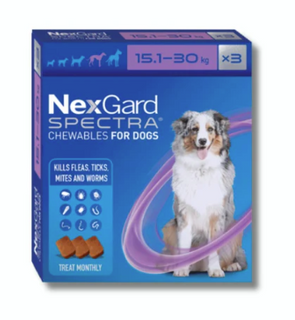NexGard Spectra Dog Chewable Large 15.1 - 30kg 3pk